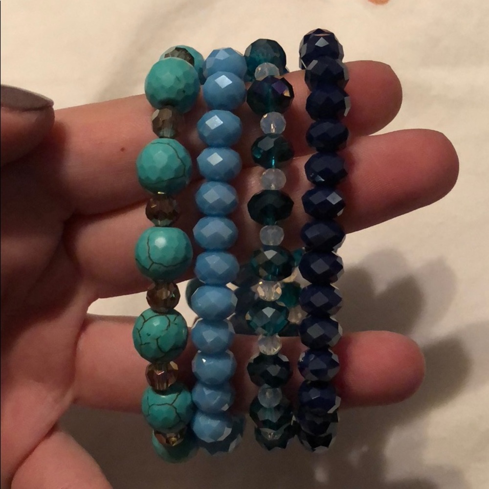 Set of 4 blue Erimish Bracelets